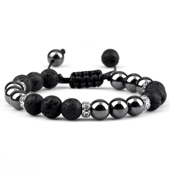 Beads Bracelests 8mm Natural Tiger Eye Lava Stone Bracelets&Bangles - Picture 1 of 3